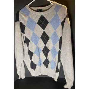 Vintage DOCKERS Sweater Mens XL Crew Neck Pullover Gray Made in Hong Kong Casual